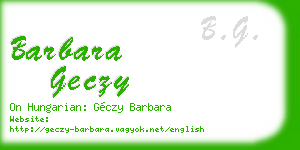 barbara geczy business card